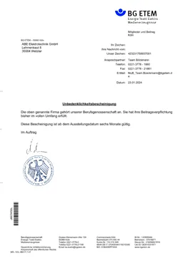Download PDF-Datei: BG ETEM Bescheinigung