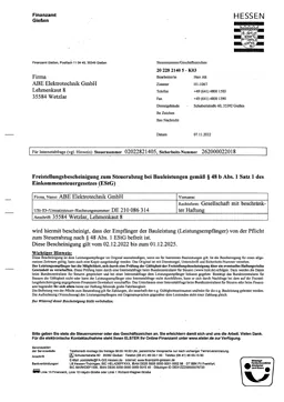 Download PDF-Datei: Freistellungsbescheinigung